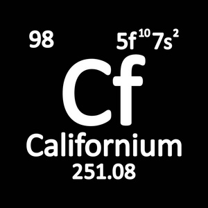 锎金属元素周期表元素锎白色背景上的图标.矢量图照片