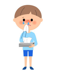 幼儿鼻子年轻的男孩,鼻子堵塞照片