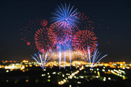 庆祝烟花简笔画图片