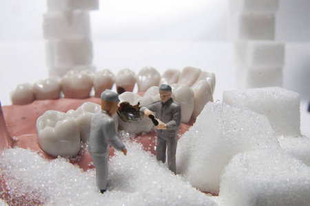 牙科治疗现场龋齿洞