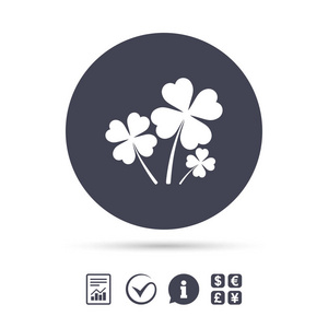 圣帕特里克符号.四叶草有四个叶子标志. 圣帕特里克符号.