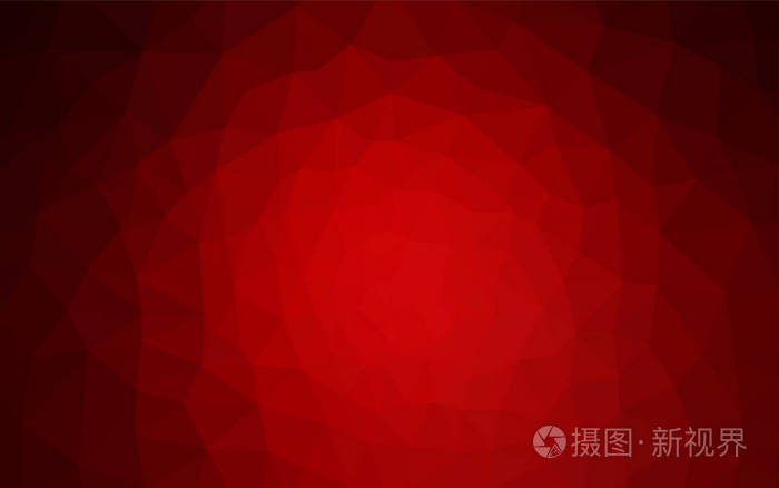 深红色矢量抽象马赛克背景.带渐变的三角形几何样本.网站的多边形设计