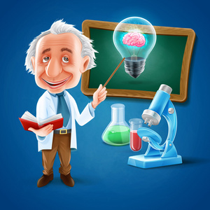 研究卡通横幅照片