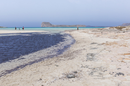 balos 海湾在克里特岛的希腊小岛。gramvousa 的区域