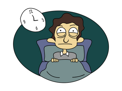 漫画睡不着图片