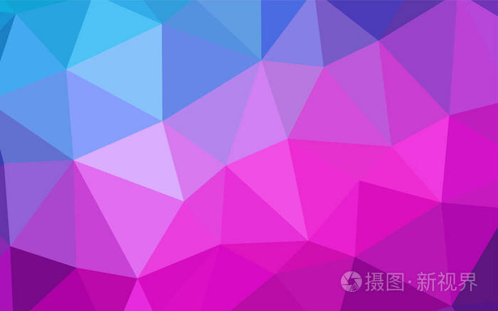 浅粉色蓝色矢量多边形模板带有渐变的折纸风格的几何插图web站点的新