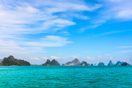 泰国南部的攀牙湾风景 安达曼海