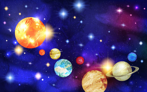 太阳系 水星和金星 地球和火星 木星和土星 天王星和海王星在太空中相似素材图片 摄图新视界
