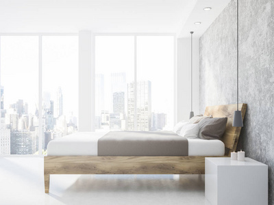 斯堪的纳维亚风格.侧面视图3d 渲染模拟照片