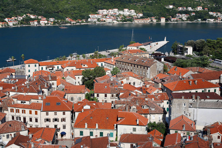 老城 Kotor 城市景观黑山