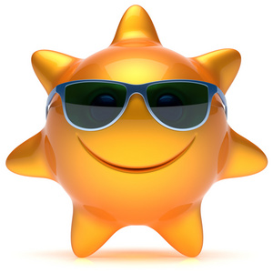 卡通墨镜笑脸太阳墨镜明星脸开朗夏天的微笑卡通照片