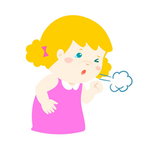 咳嗽吐痰卡通图片