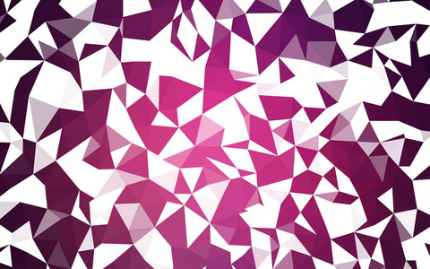 深粉红色矢量梯度三角形纹理。闪耀的多边形插图, 由三角形组成。一个全新的设计为您的传单