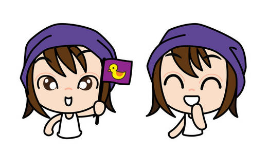 快乐旅游卡通与良好的感觉矢量插图