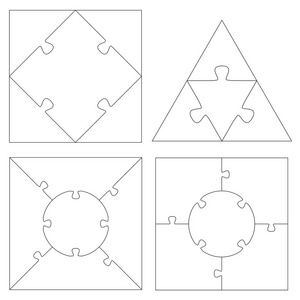 拼图模板正方形  三角形