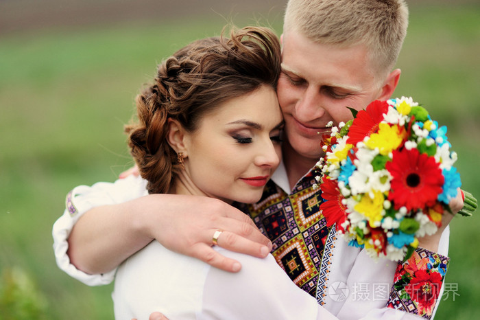 乌克兰对恩爱夫妻的肖像
