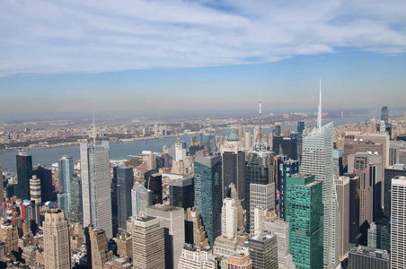 从上面的纽约城摩天大楼