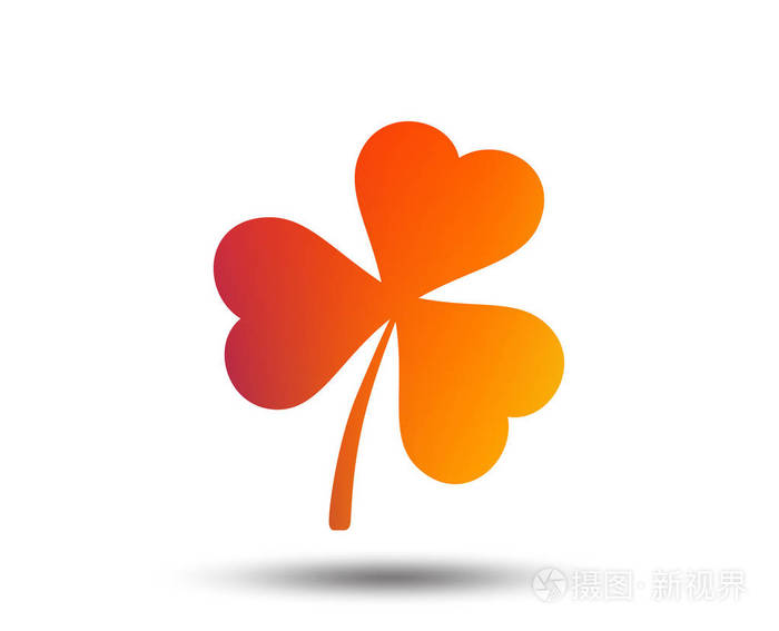 三叶草与三叶子标志图标.枳三叶草.圣帕特里克三叶符号.