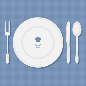 餐叉 刀 勺子和盘子矢量