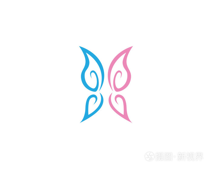 蝴蝶标志模板