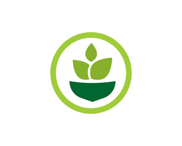 农业企业标志独特的绿色矢量图像照片