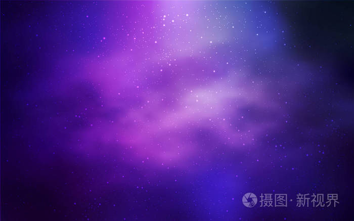 浅紫色, 粉红色的矢量图案与夜空的星星.