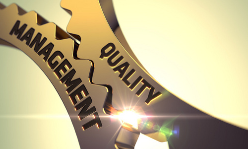 黄金齿轮的质量管理.照片