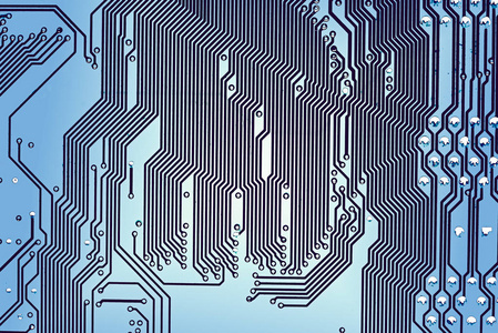 电路板。电子计算机硬件技术。主板数字芯片。科技科学背景。综合的通信处理器。信息工程的组成部分