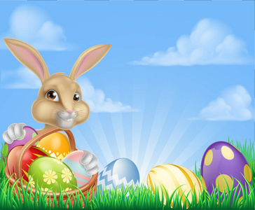 复活节兔子场面图片
