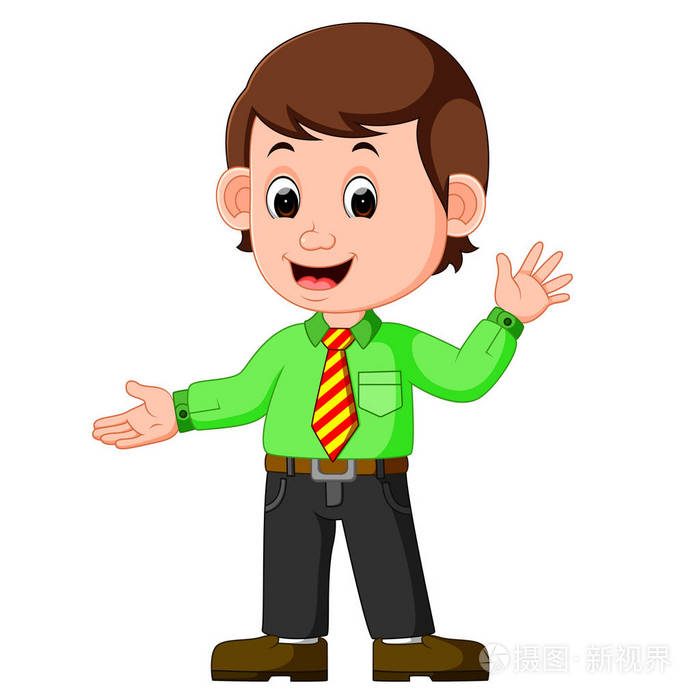 可爱的商人卡通