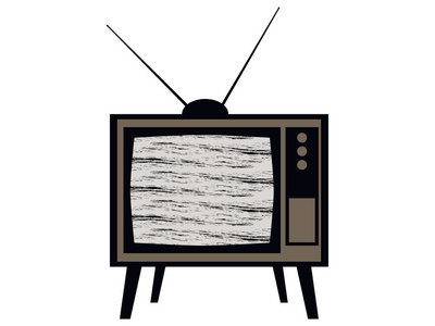 旧电视。 电视干扰。 复古。