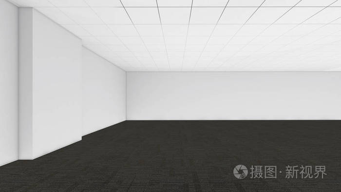 现代的空房间,3d 渲染室内设计,模拟出 illustrati