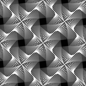 设计无缝单色的几何图案.抽象的装饰背景.矢量艺术.没有渐变照片