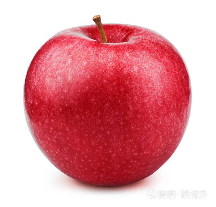 新鲜的红苹果孤立在白色