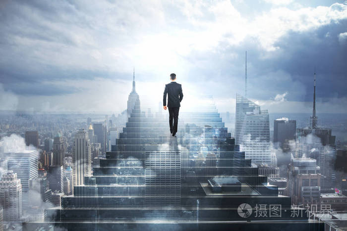 成功和领导理念.双重曝光