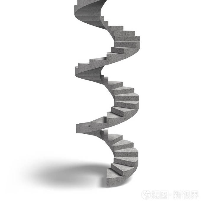 混凝土螺旋楼梯，3d 图
