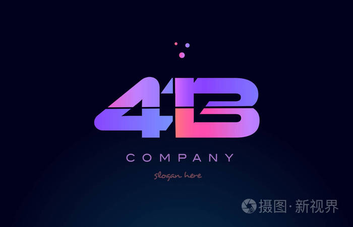 413粉色洋红色紫色数字位数数字标识图标矢量