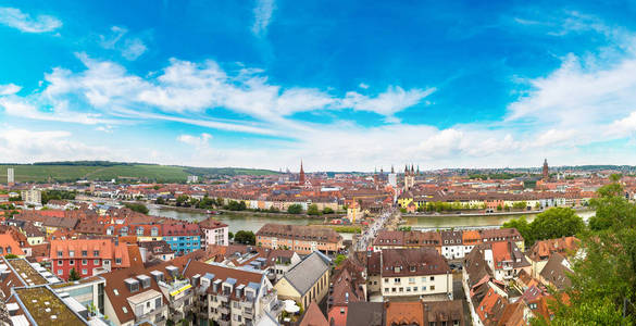 维尔茨堡全景鸟瞰图图片