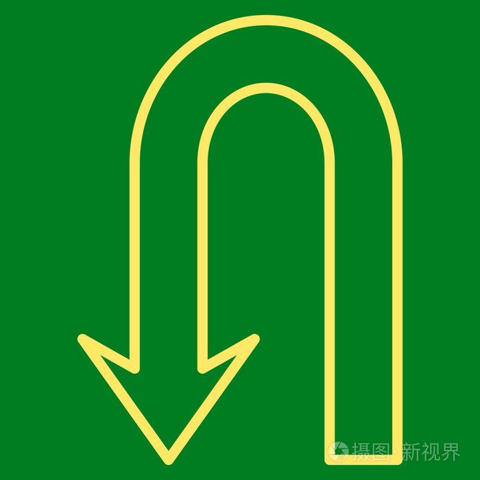 返回箭头的笔触矢量图标