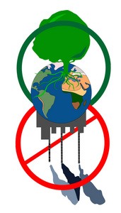 矢量图的概念生态清洁地球免受污染环境