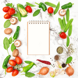 食谱书新鲜蔬菜香料健康食品烹饪