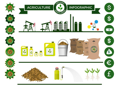 矢量肥料信息图表