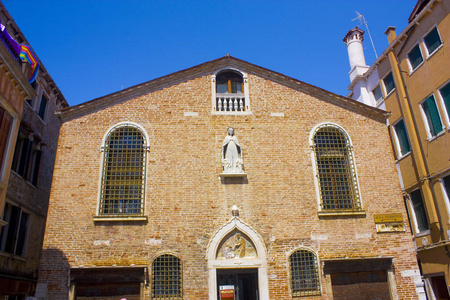 意大利威尼斯2016年6月10日。典型的教会在威尼斯