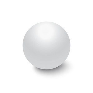 白色球形被隔绝在白色背景, 现实向量例证