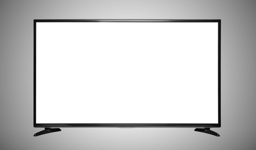 电视机和一个白色的屏幕
