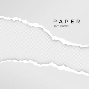 撕裂的纸张边缘.纸张纹理.粗碎的纸条边框.