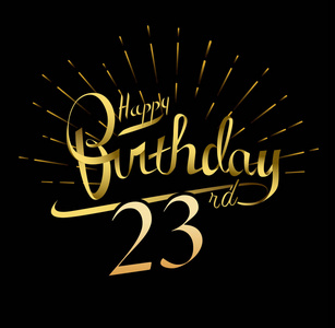 23年纪念日.生日快乐标志, 装饰背景照片