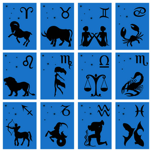 黑色的星座图片-黑色的星座素材-黑色的星座插画-摄图新视界