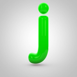 绿色卷字母 j