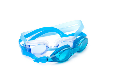 青色游泳护目镜